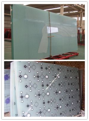 建築用シルクスクリーン強化ガラス
