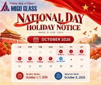 MIGO Glass 2026 中国国慶節休暇のお知らせ